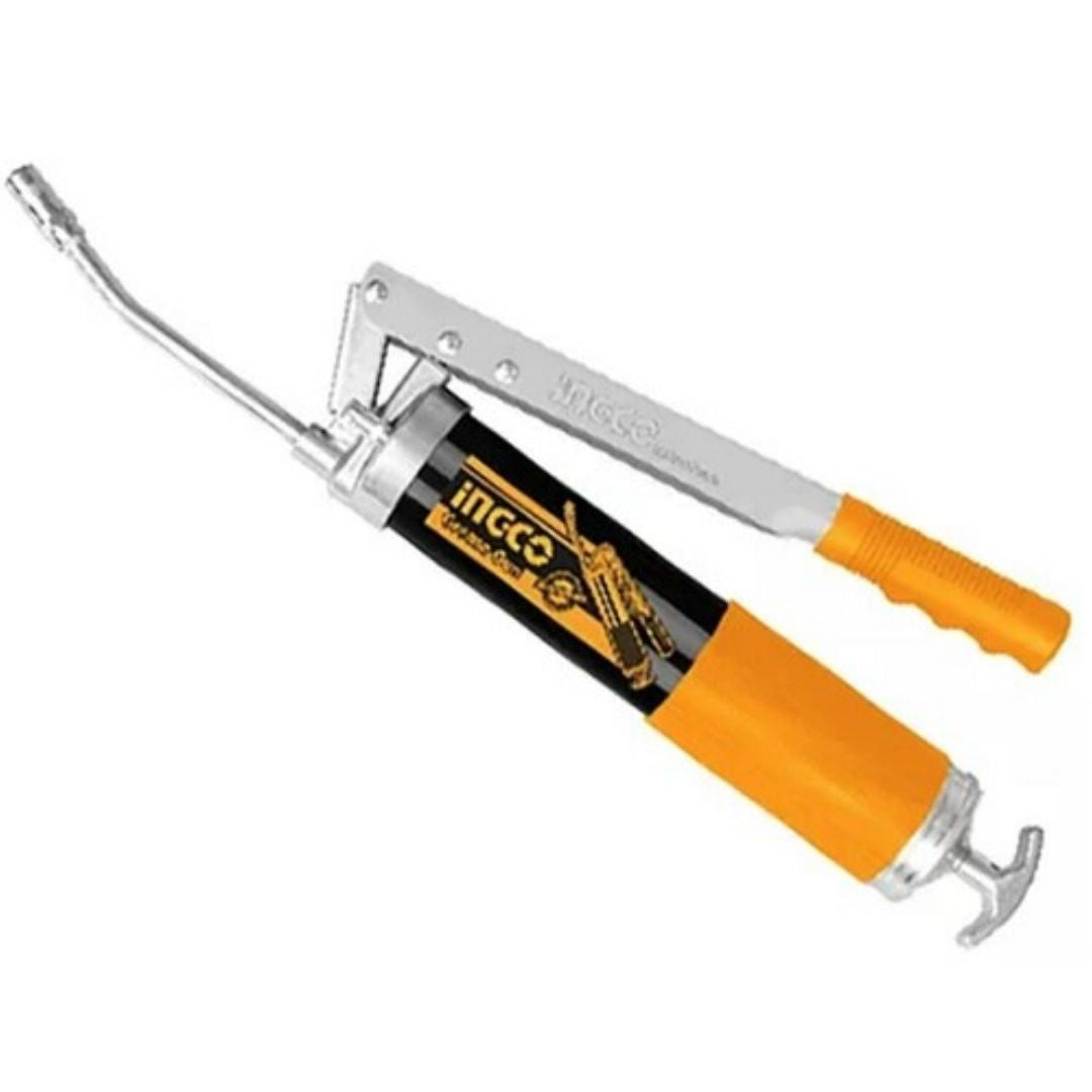 639194 GRG015002 ENGRASADORA DE PALANCA INGCO14 ONZ ACERO CON MANGUERA FLEXIBLE