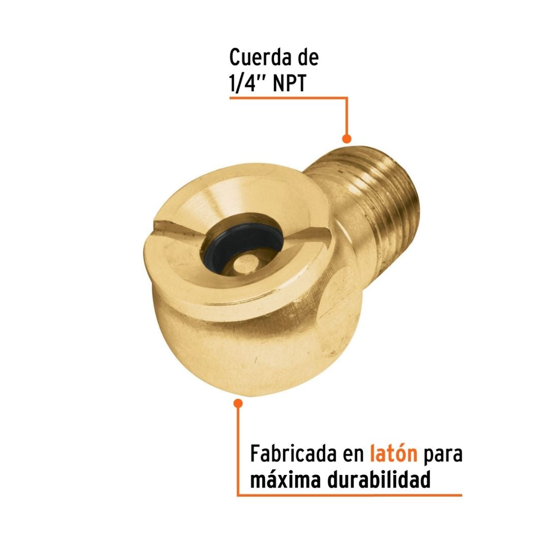 19087 CABEZA INFLADORA DE LLANTAS TRUPER MACHO 1/4" NPT