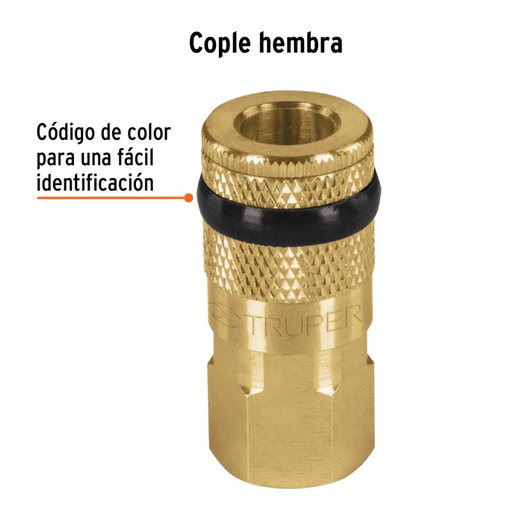 19084 ACOPLE RAPIDO DE LATON TRUPER HEMBRA