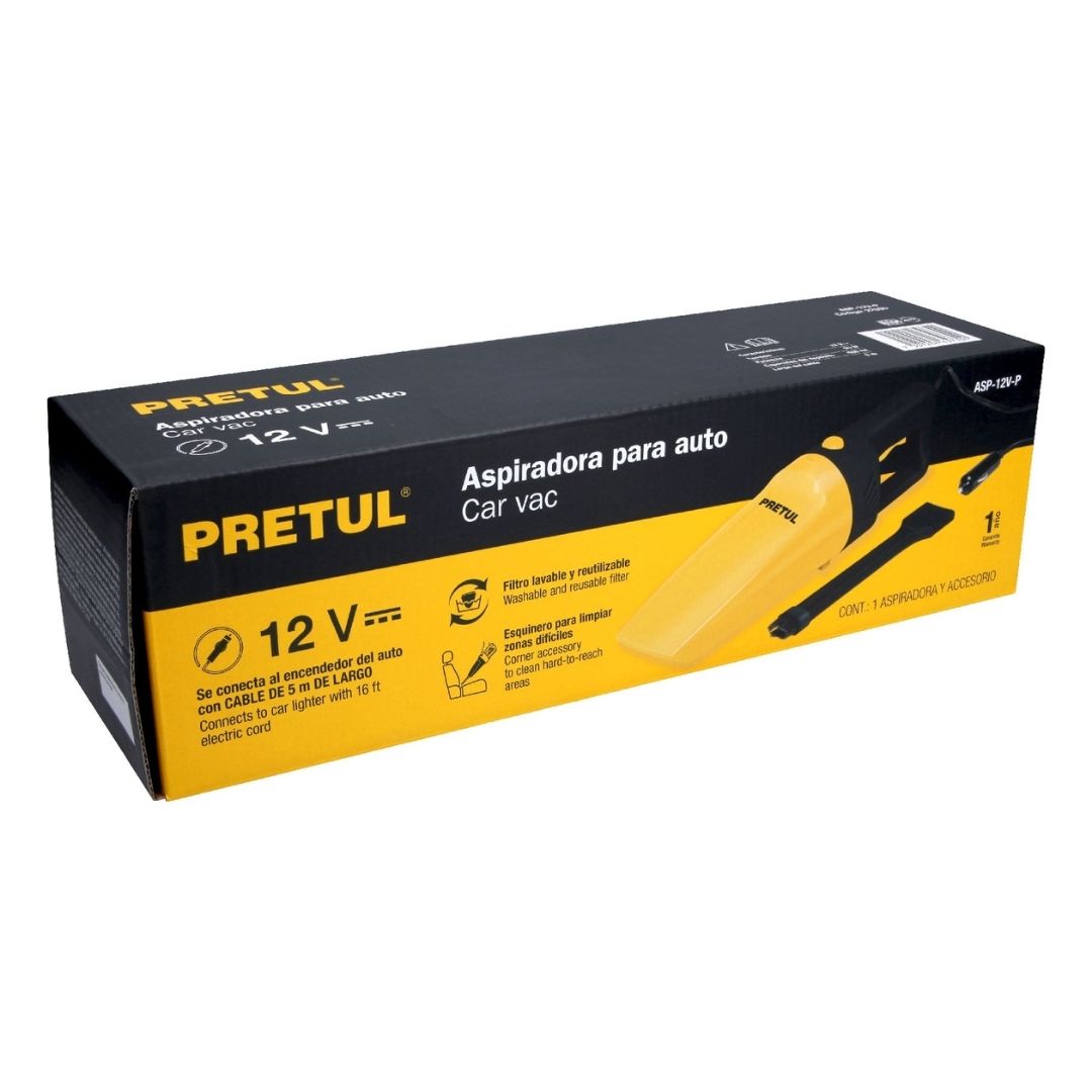 22090 ASPIRADORA PARA AUTO PRETUL 12 V