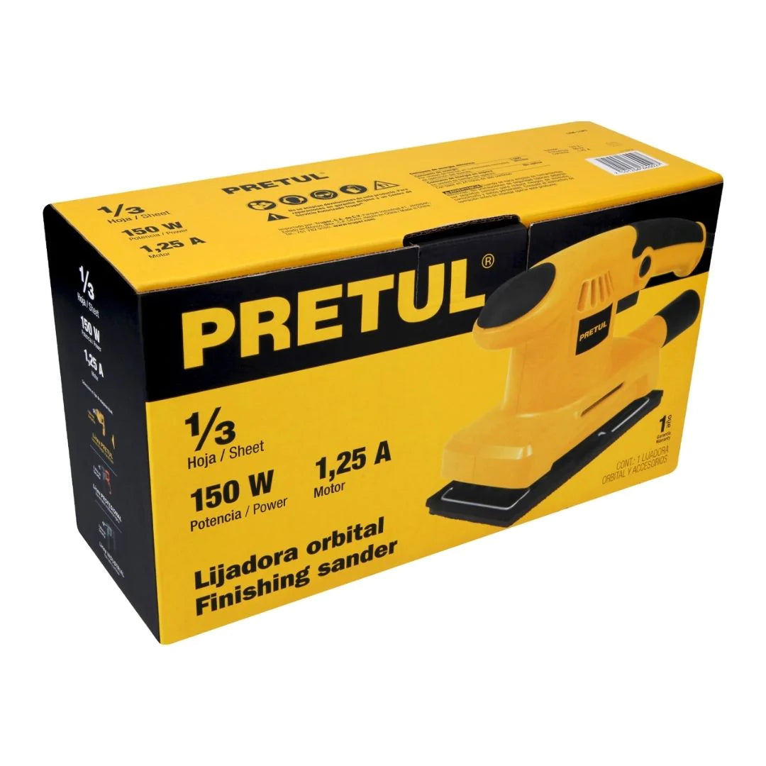 23999 LIJADORA ORBITAL 1/3 HOJA 150 W PRETUL