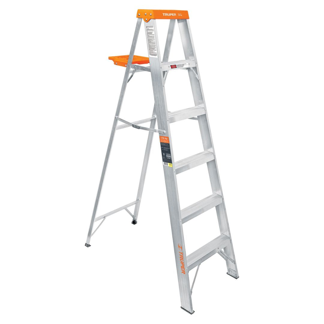 16744 ESCALERA TIPO DOS BANDAS TIPO II 6 PELDAÑOS Y BANDEJA TRUPER