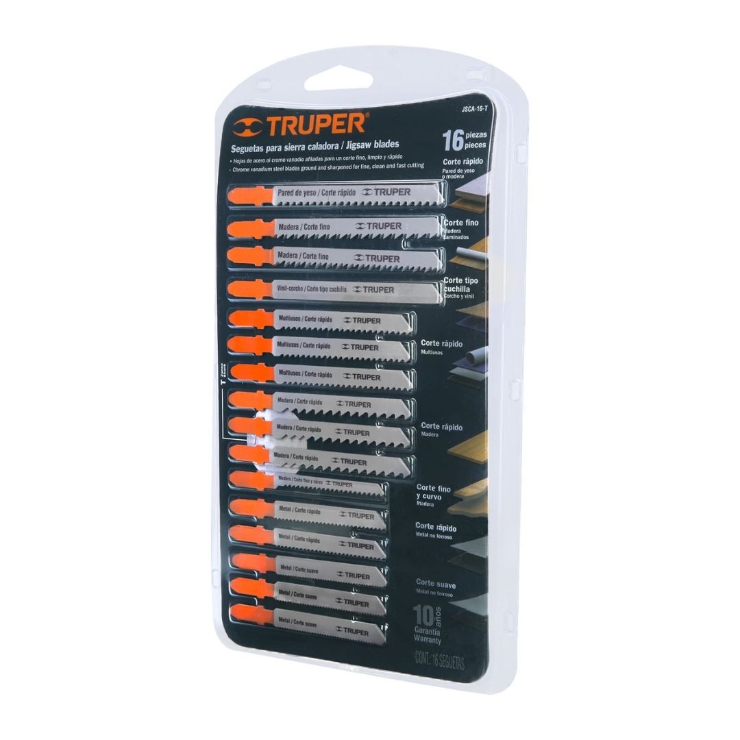 16705 SEGUETAS TRUPER PARA SIERRA CALADORA ZANCO "T" X16 PIEZAS