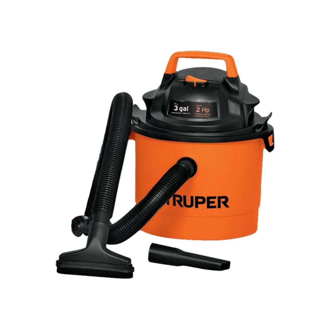 12091 ASPIRADORA PLÁSTICA 3 GAL DE SÓLIDOS Y LÍQUIDOS, TRUPER