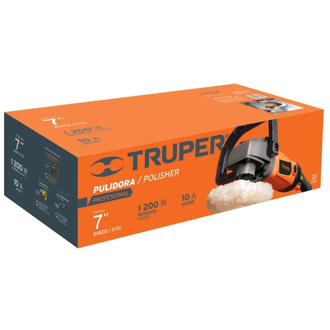 16626 PULIDORA 7" 1200 W VELOCIDAD VARIABLE PROFESIONAL TRUPER