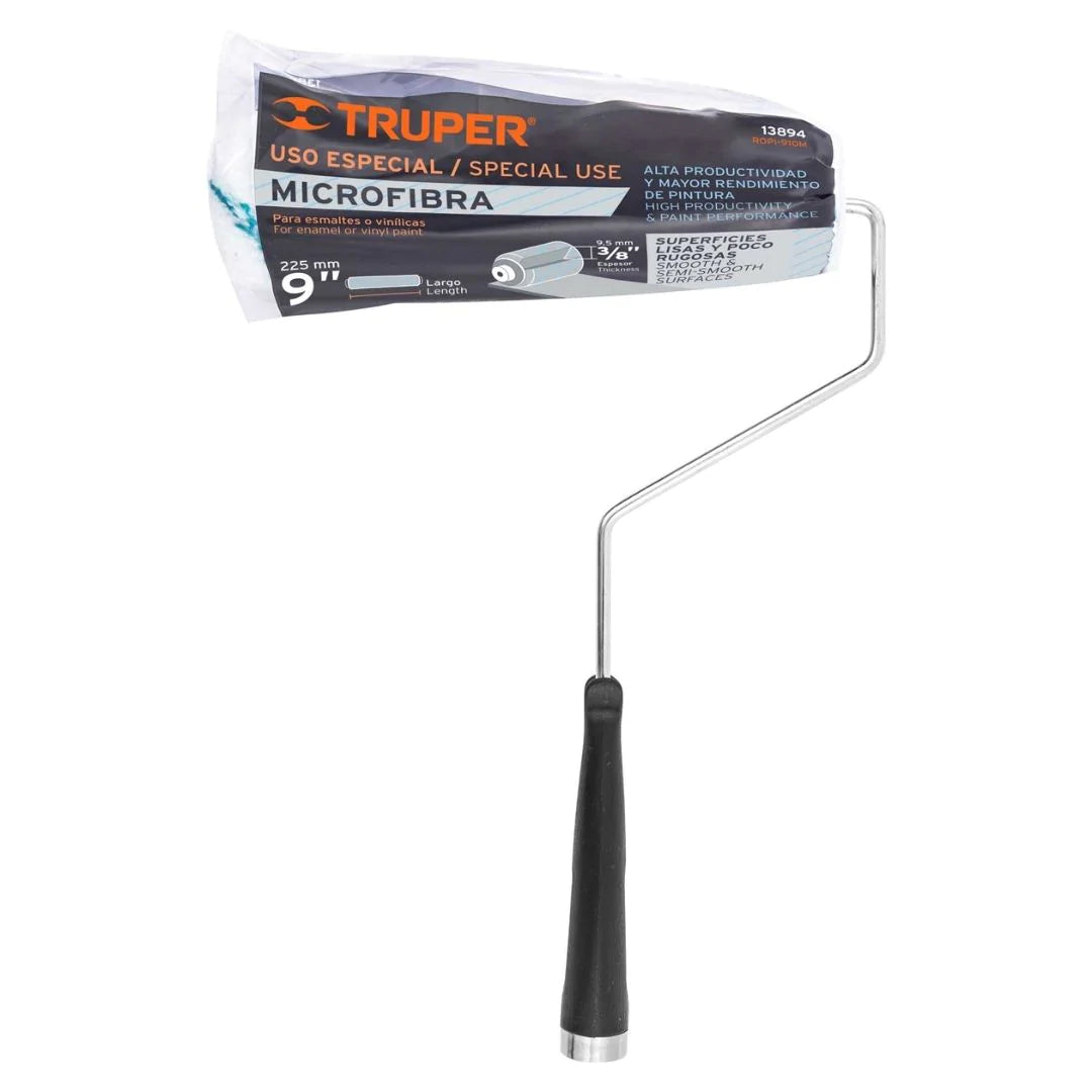 13894 RODILLO PARA PINTAR TRUPER 9" X 3/8" MICROFIBRA SUP. POCO RUGOSAS