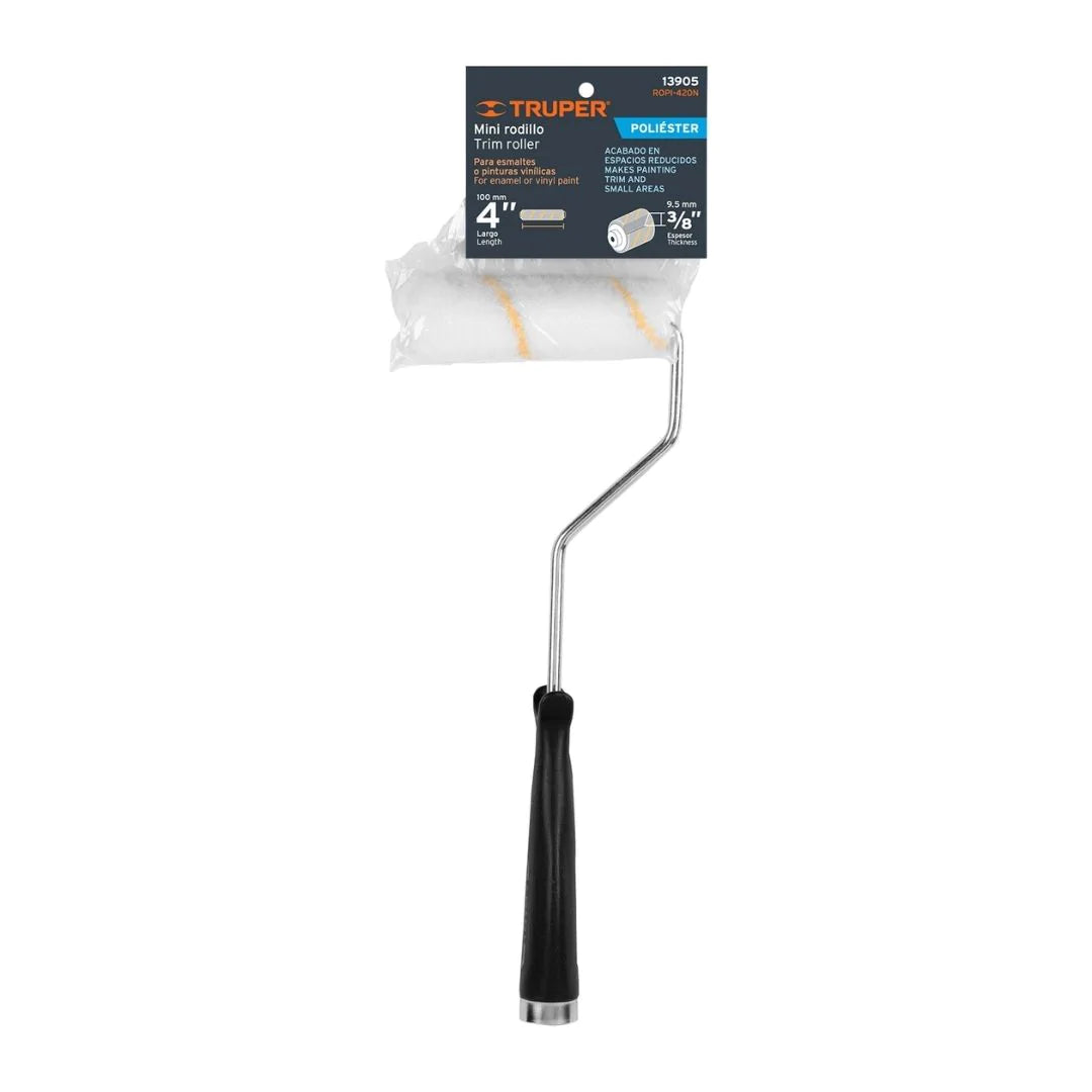 13905 MINI RODILLO PARA PINTAR 4" X 3/8" DE POLIÉSTER TRUPER