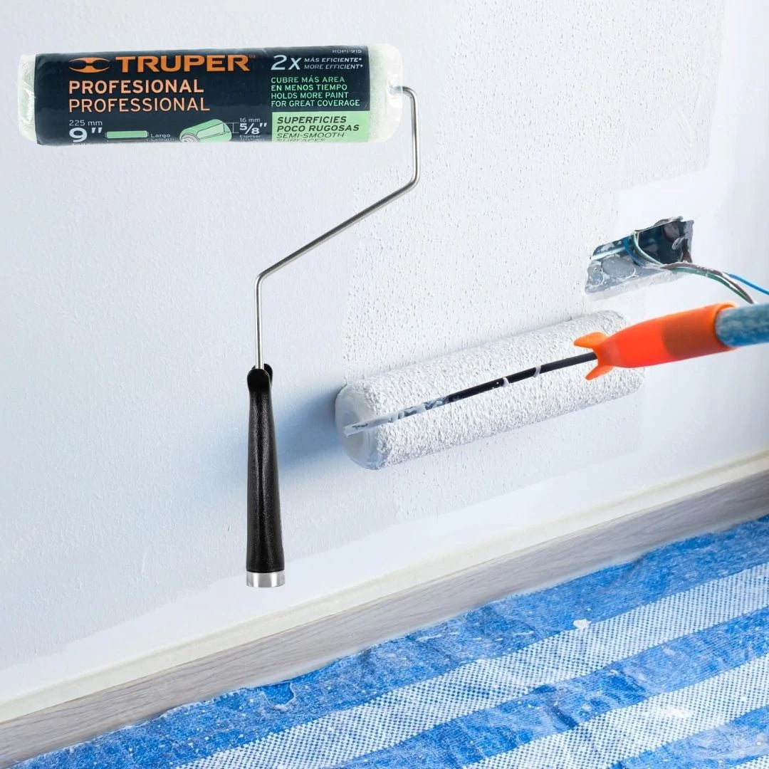 13876 RODILLO PARA PINTAR TRUPER 9" X 5/8" SUPERFICIES POCO RUGOSAS