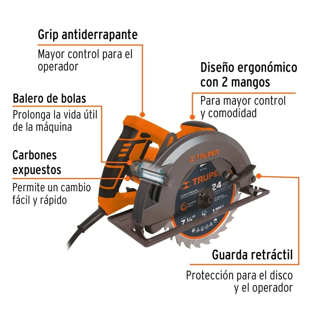 11004 SIERRA CIRCULAR 7-1/4" 1500 W PROFESIONAL TRUPER