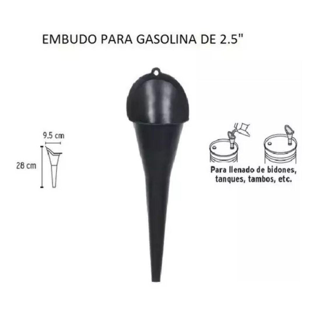 11205 EMBUDO PLASTICO TRUPER CUELLO RIGIDO 250ML