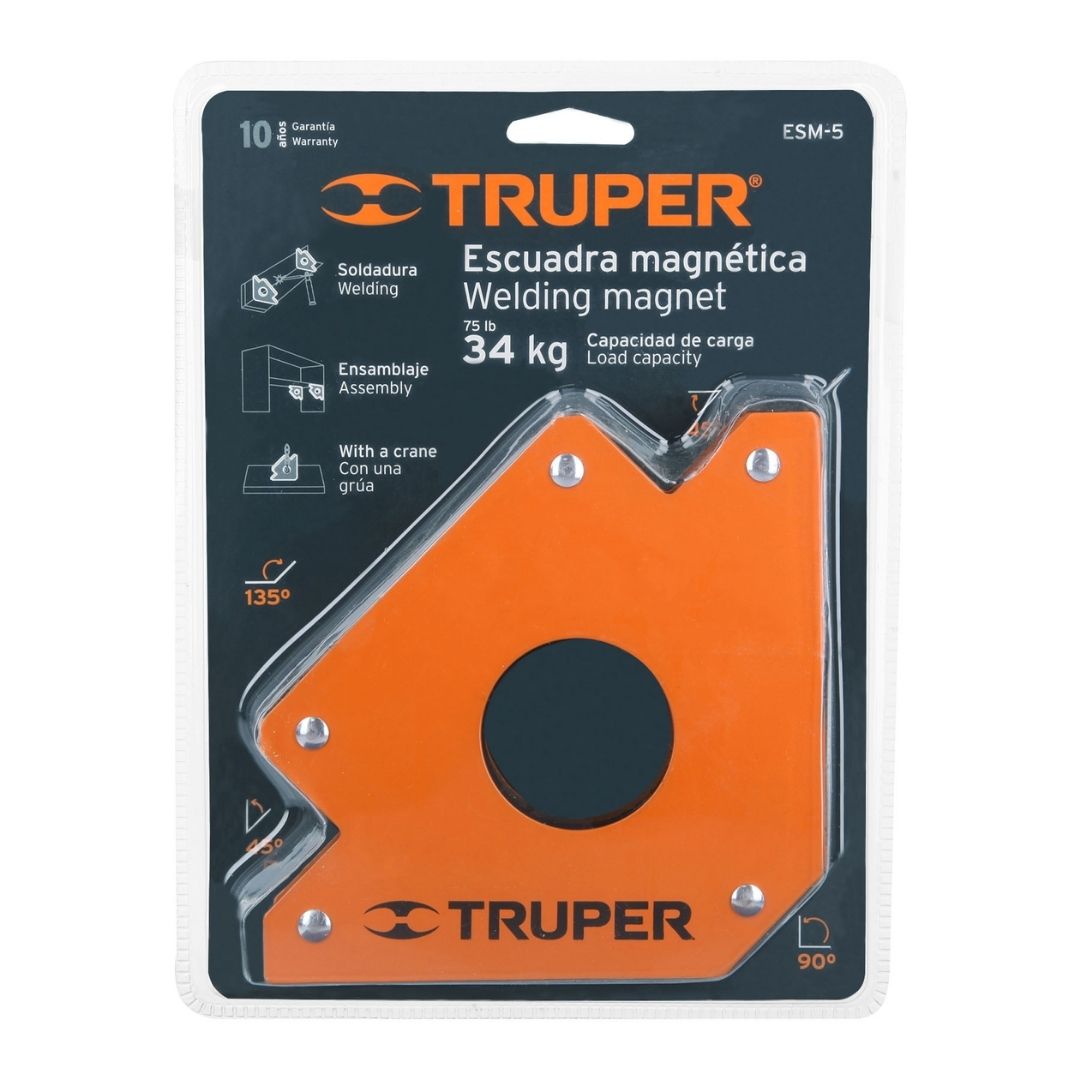 15408 ESCUADRA MAGNETICA TRUPER 34KG 5"