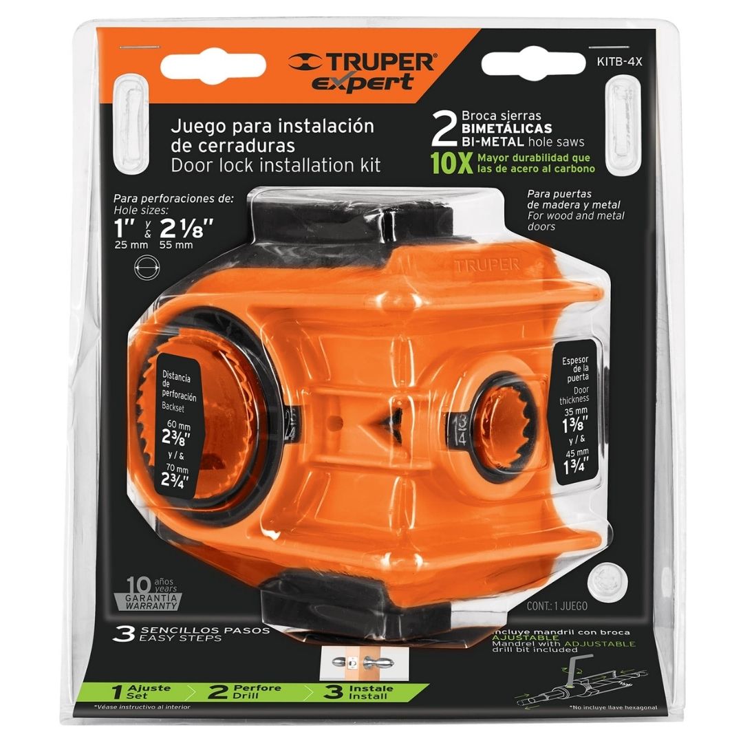 11877 JUEGO PARA INSTALACION TRUPER DE CERRADURAS