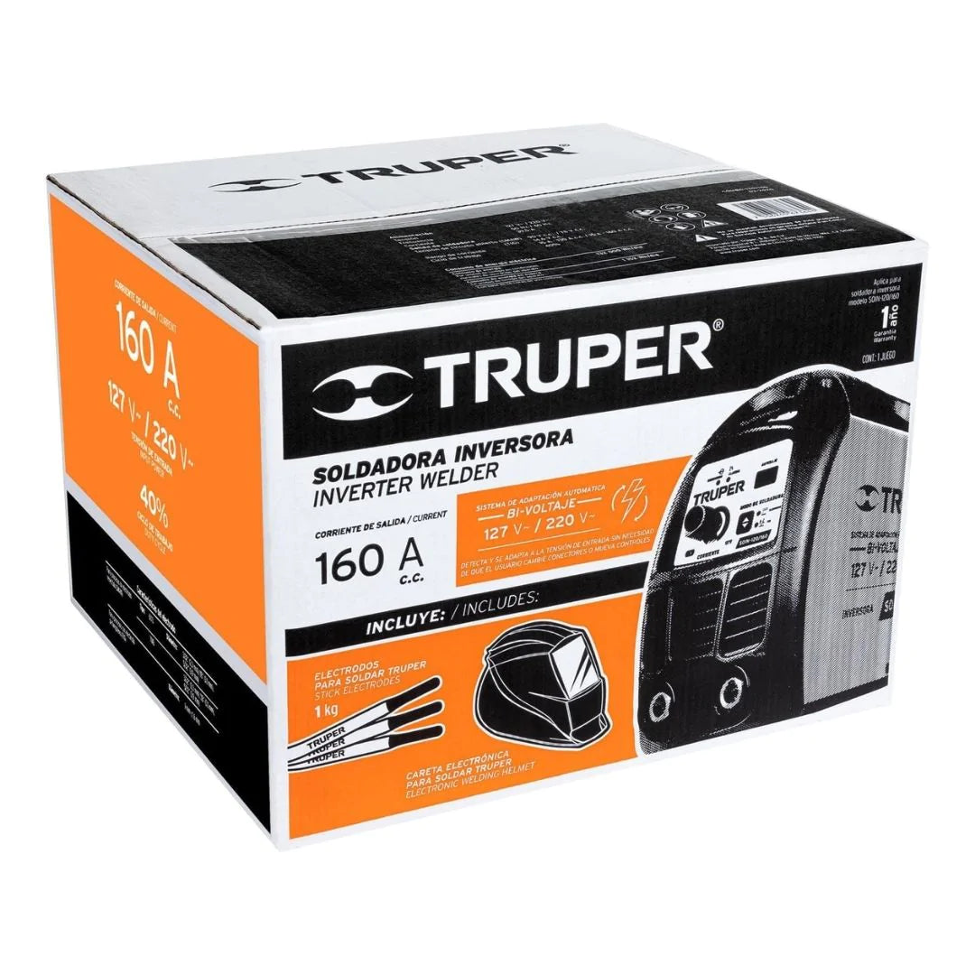 15139 COMBO SOLDADORA INVERSORA TRUPER SOIN-120/160 Y CARETA CAREL-913X