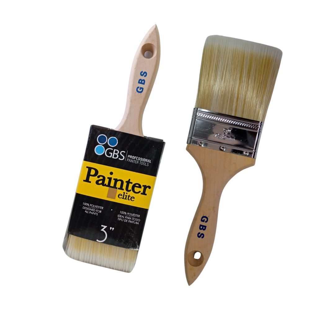 GBSY2300 BROCHA GBS PAINTER ELITE CERDA BLANCA SINTETICA DE 3 PULG GBSY2300