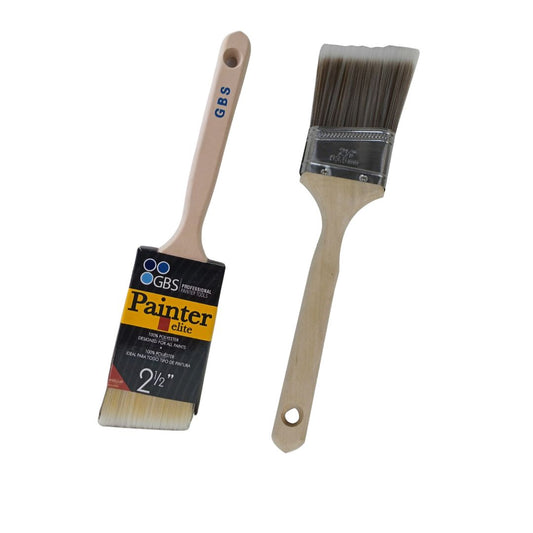 GBSY2280 BROCHA ANGULAR GBS PAINTER ELITE CERDA BLANCA SINTETICA DE 2.5 PULG GBSY2280